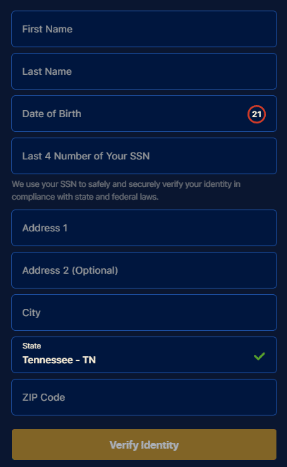 WynnBET TN Verification