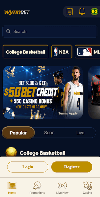 WynnBet TN Mobile Experience