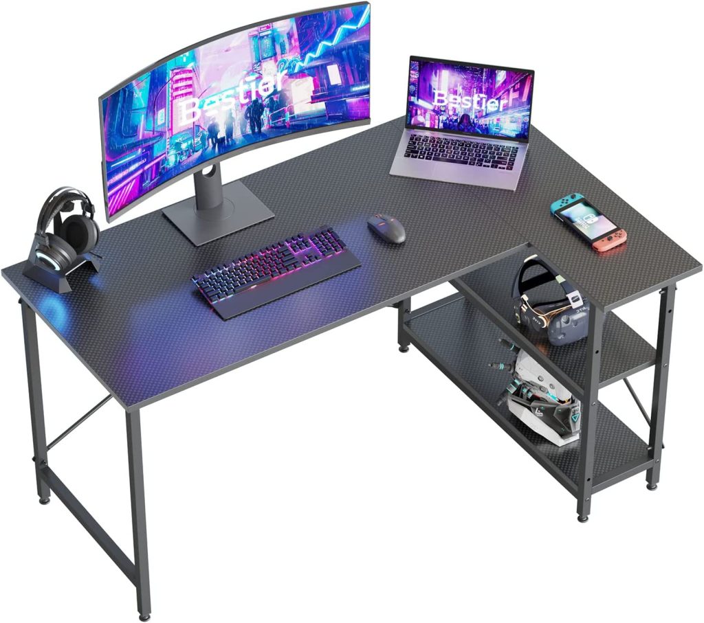 bestier l shaped gaming desk