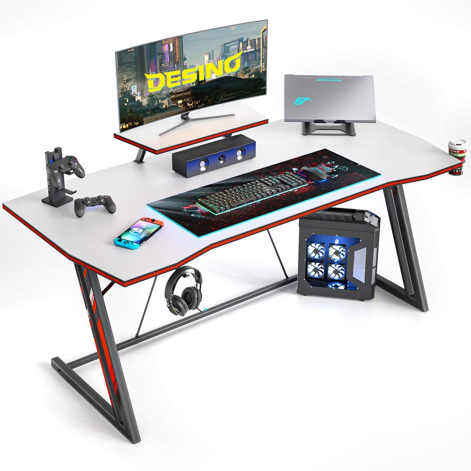 Best Gaming Desk Setup eSports Gaming Desk Multiple Monitors