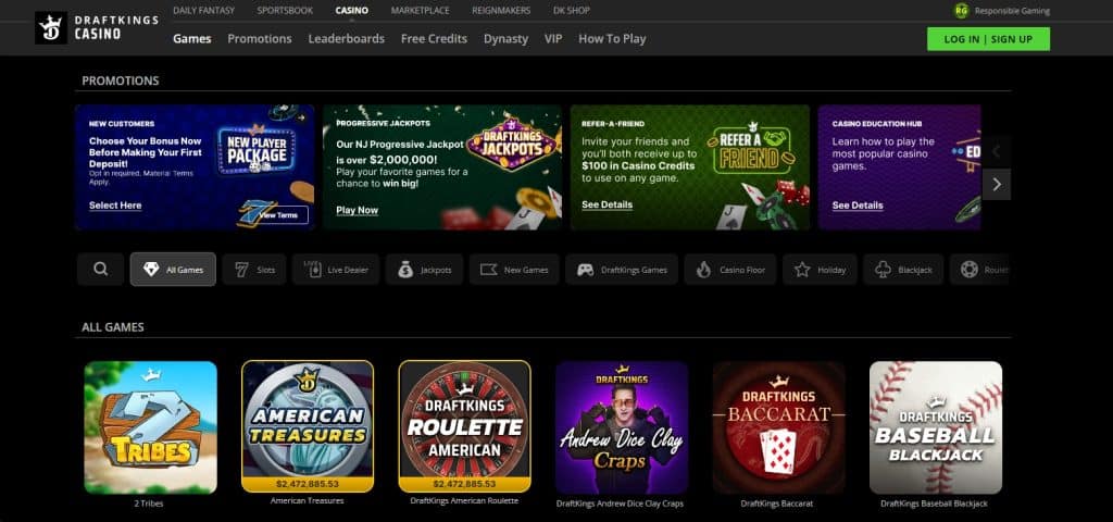 draftkings homepage