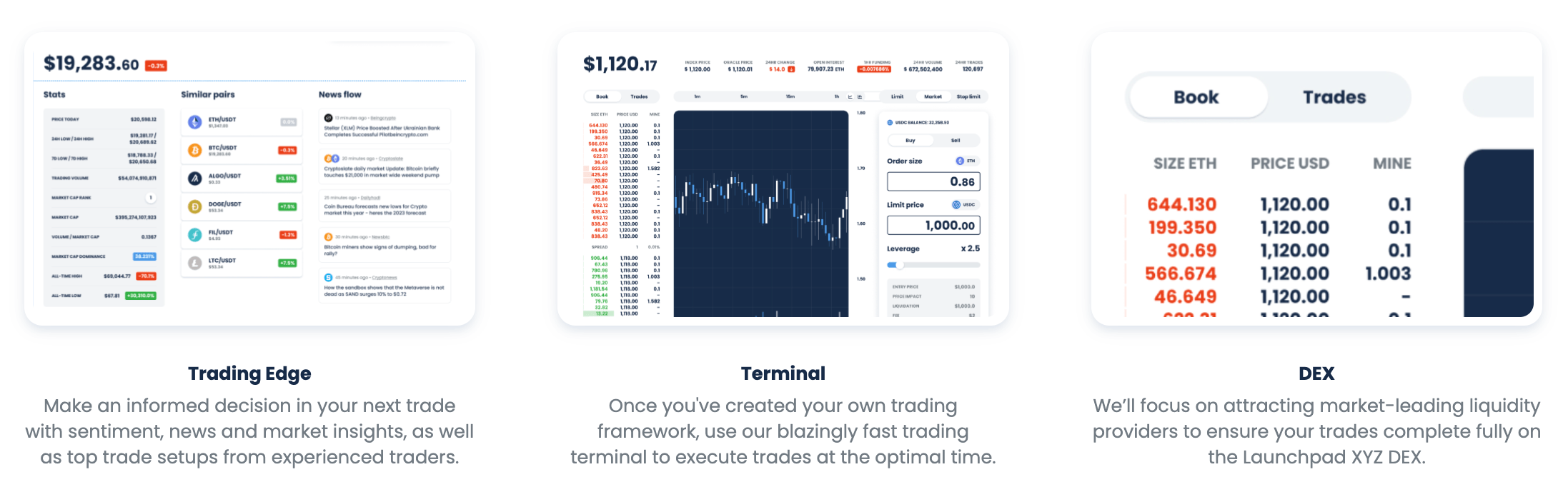 Launchpad XYZ features