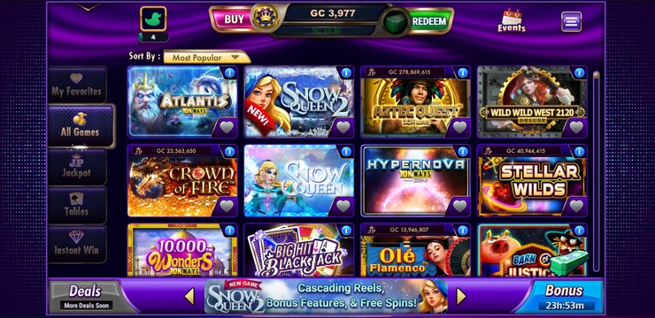 LuckyLand Slots homepage