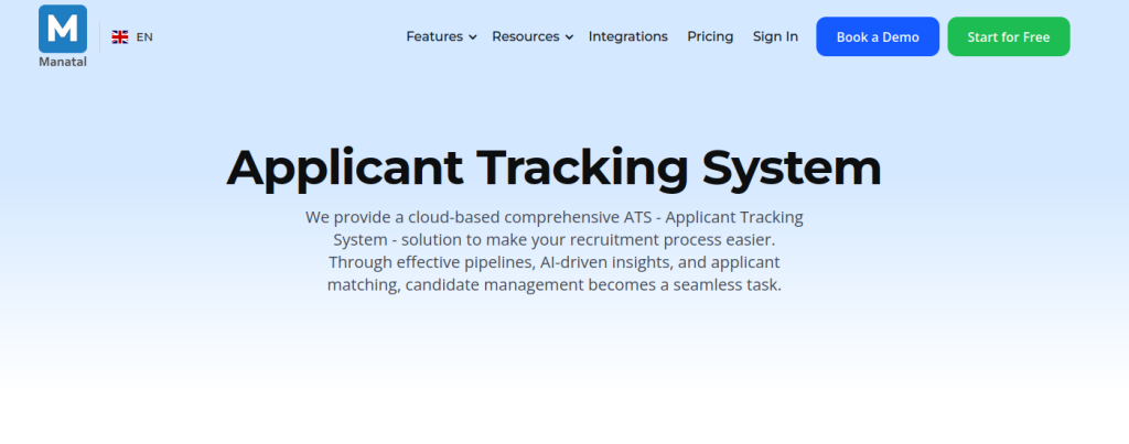 manatal applicant tracking system