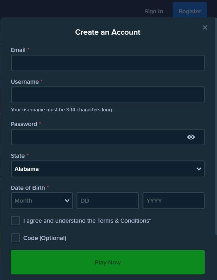 stakeus sign up form