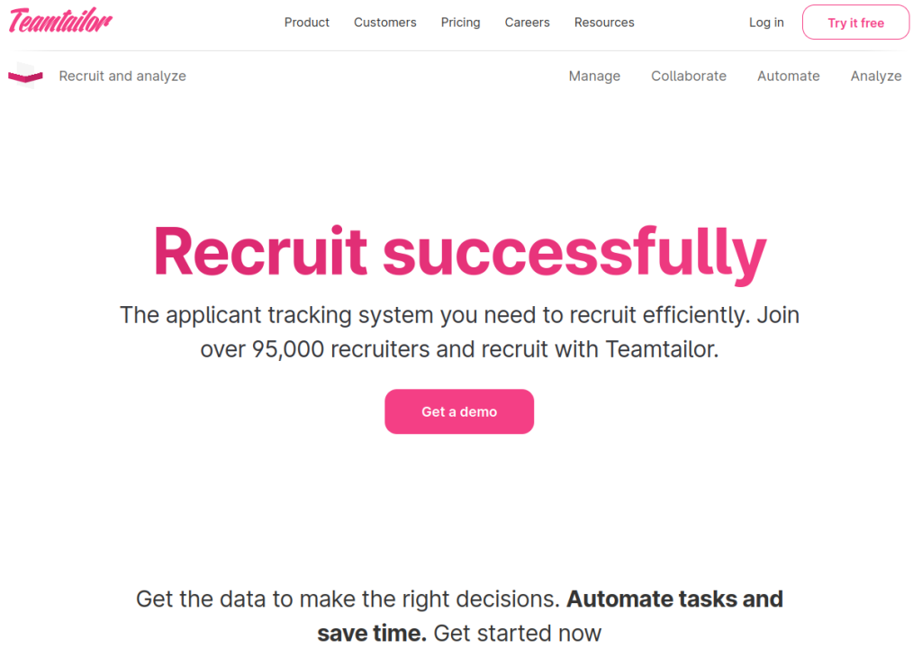 teamtailor applicant tracking system