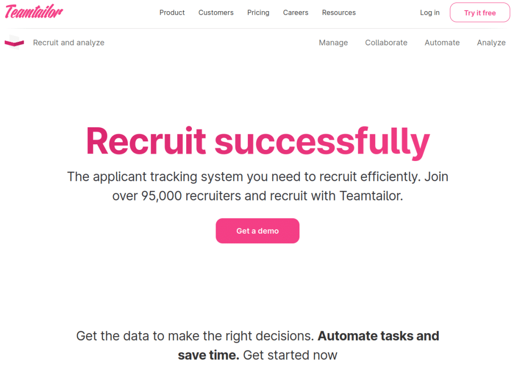 teamtailor applicant tracking system