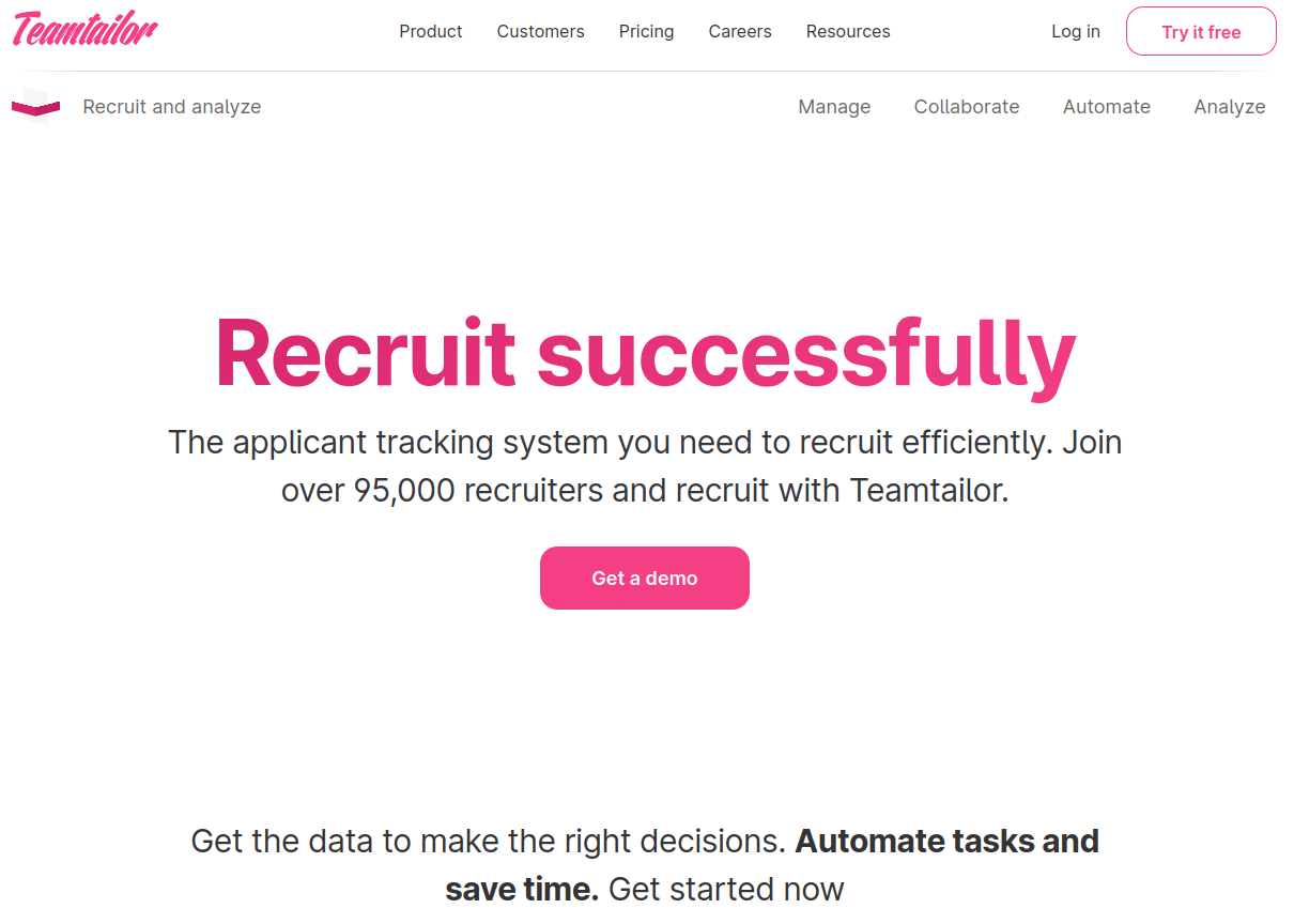 Leading Applicant Tracking System (ATS)— ClearCompany