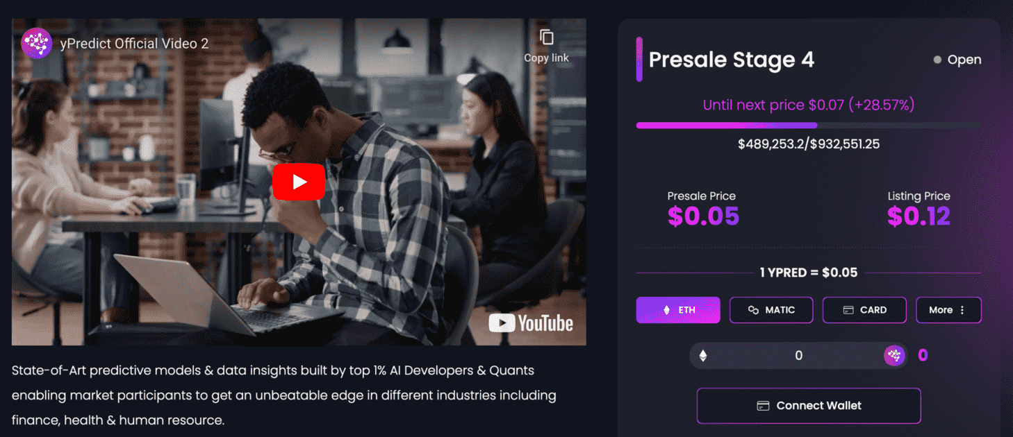 yPredict presale