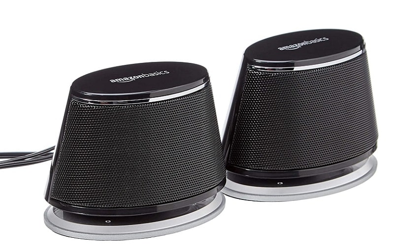 Amazon Basics USB Plug-n-Play Computer Speakers
