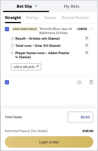 BetMGM Maryland Place Bet