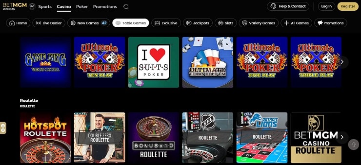 BetMGM Table Games