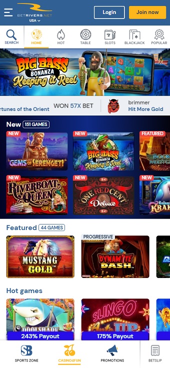 BetRivers.net Mobile Casino Site