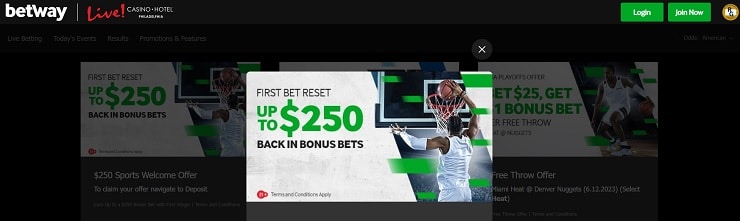 Betway PA Sportsbook Welcome Bonus