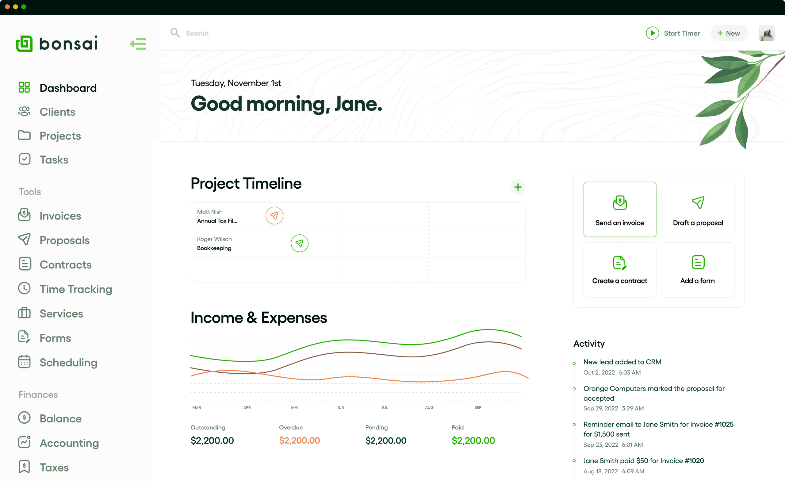 Bonsai Project Management