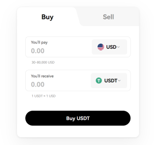 Buy USDT on OKX