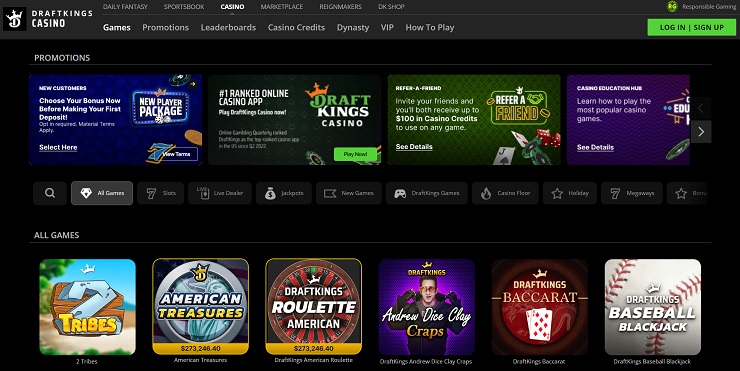 DraftKings Online Casino Best Payout