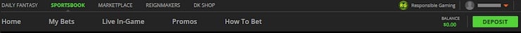 DraftKings PA Desktop Site