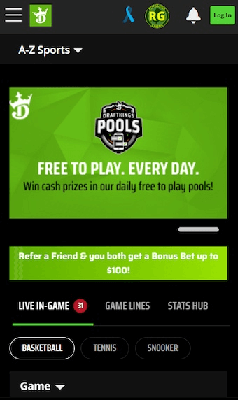 DraftKings app