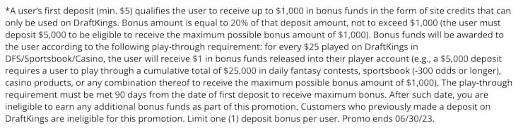 Draftkings rollover