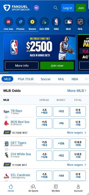 FanDuel Arizona Sportsbook Mobile