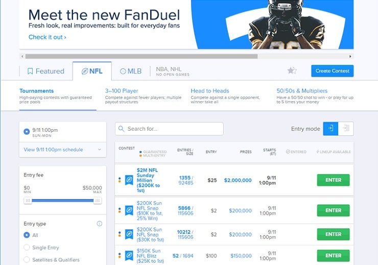 FanDuel Fantasy Contests