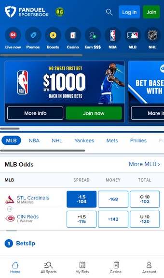 Fanduel IL app and mobile experience