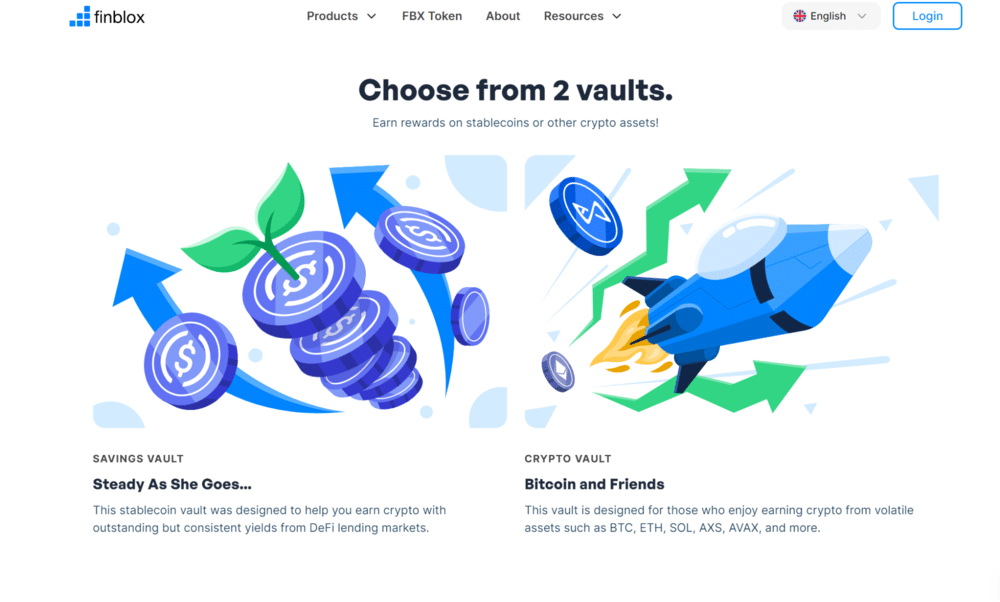 Finblox Crypto Savings Account