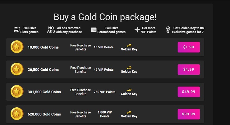 Pulsz buy gold coin package
