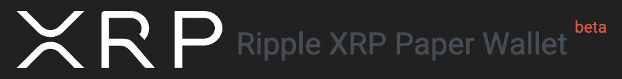 XRP Paper Wallet
