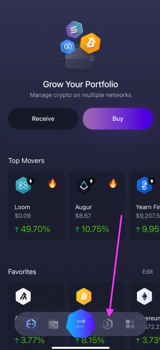 How to buy crypto on Exodus