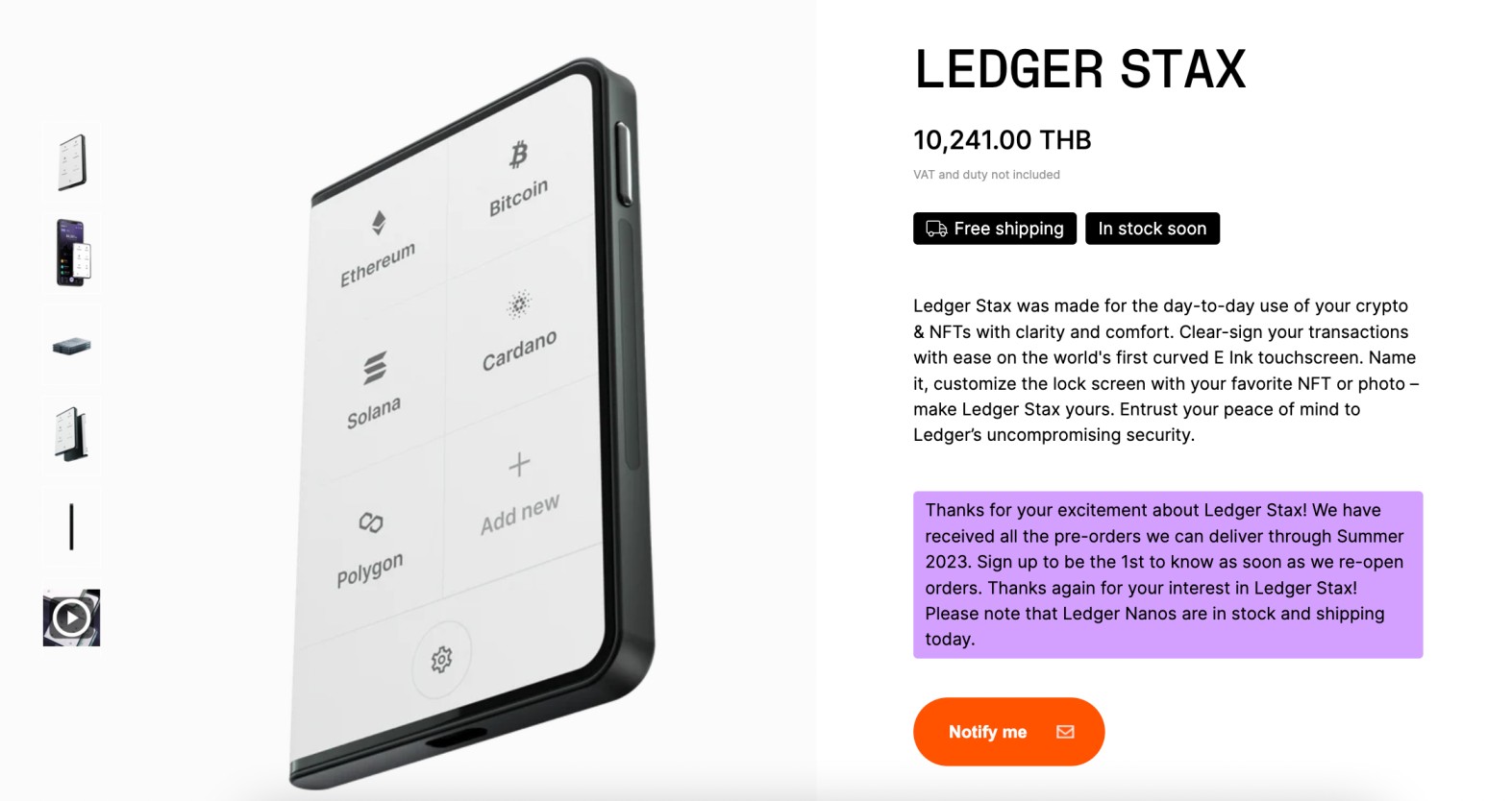 Ledger Stax review