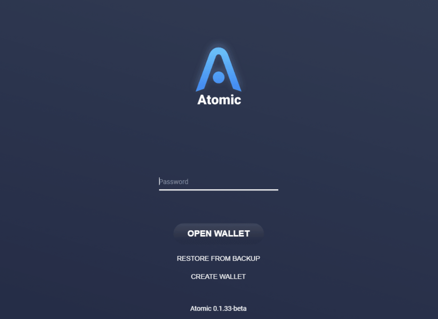 Atomic Wallet password