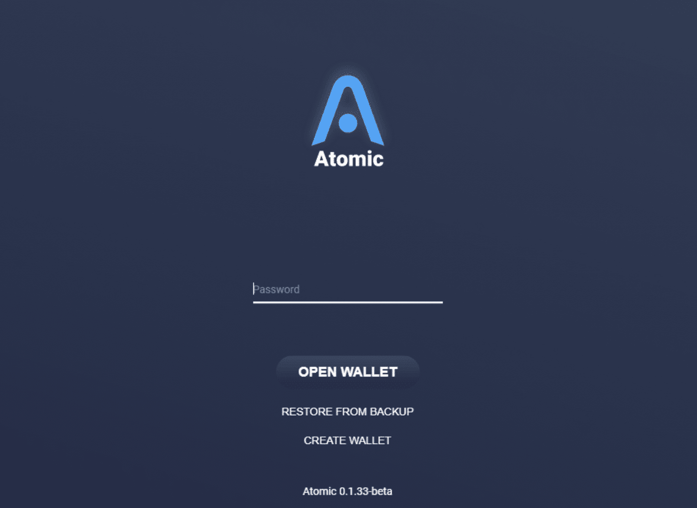 Atomic Wallet password