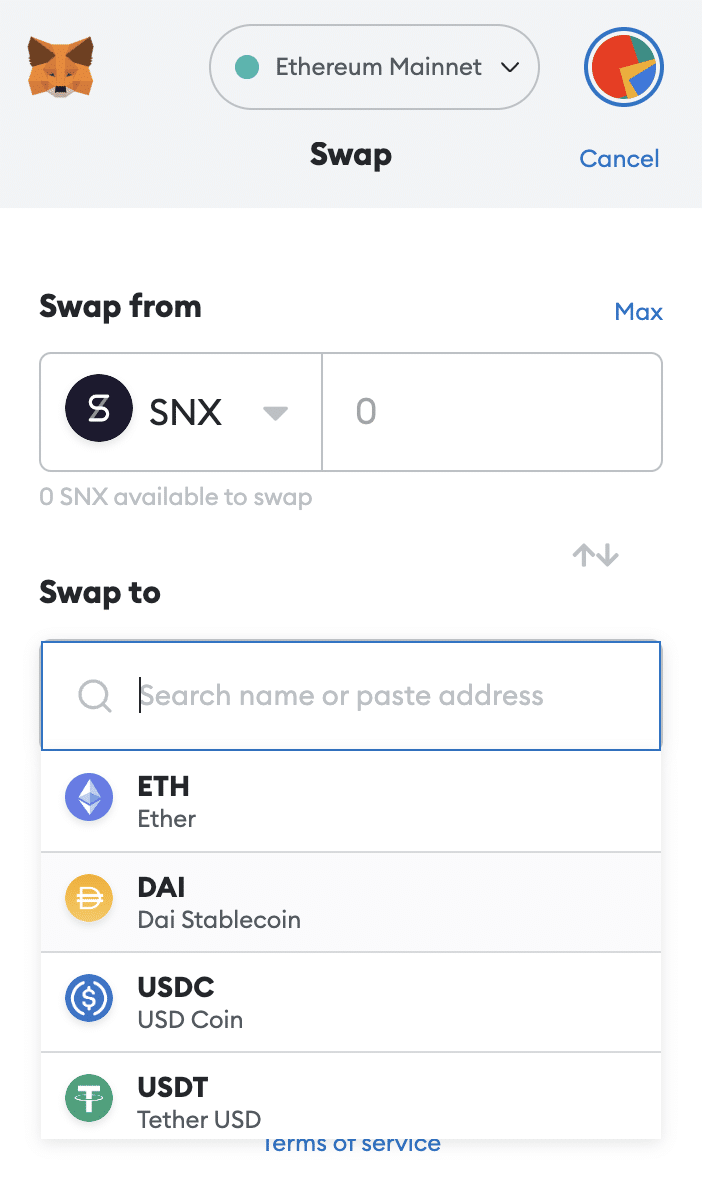 MetaMask Token Swaps
