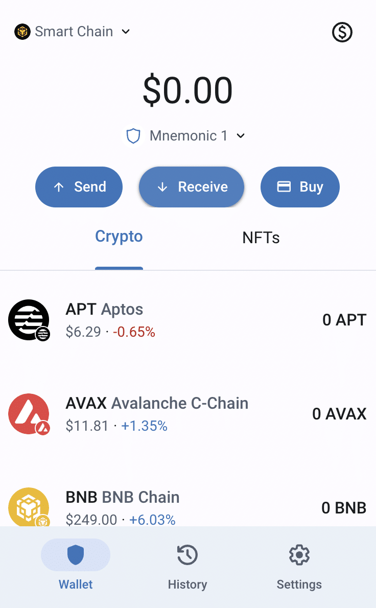 Trust Wallet supported coins