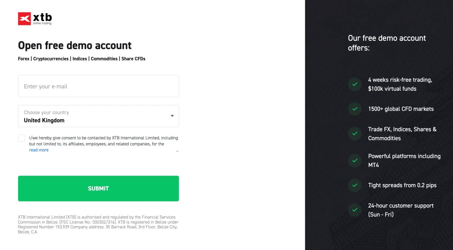 XTB Demo Account