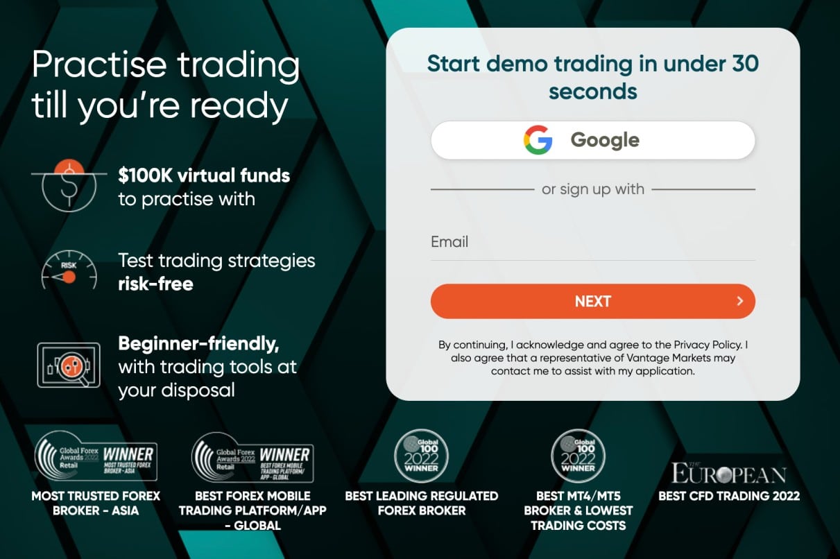 Vantage Markets demo account
