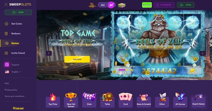 SweepSlots Casino