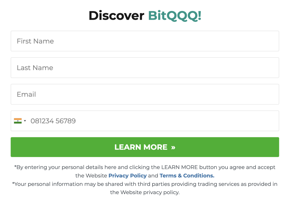Visit the official website of BitQQQ
