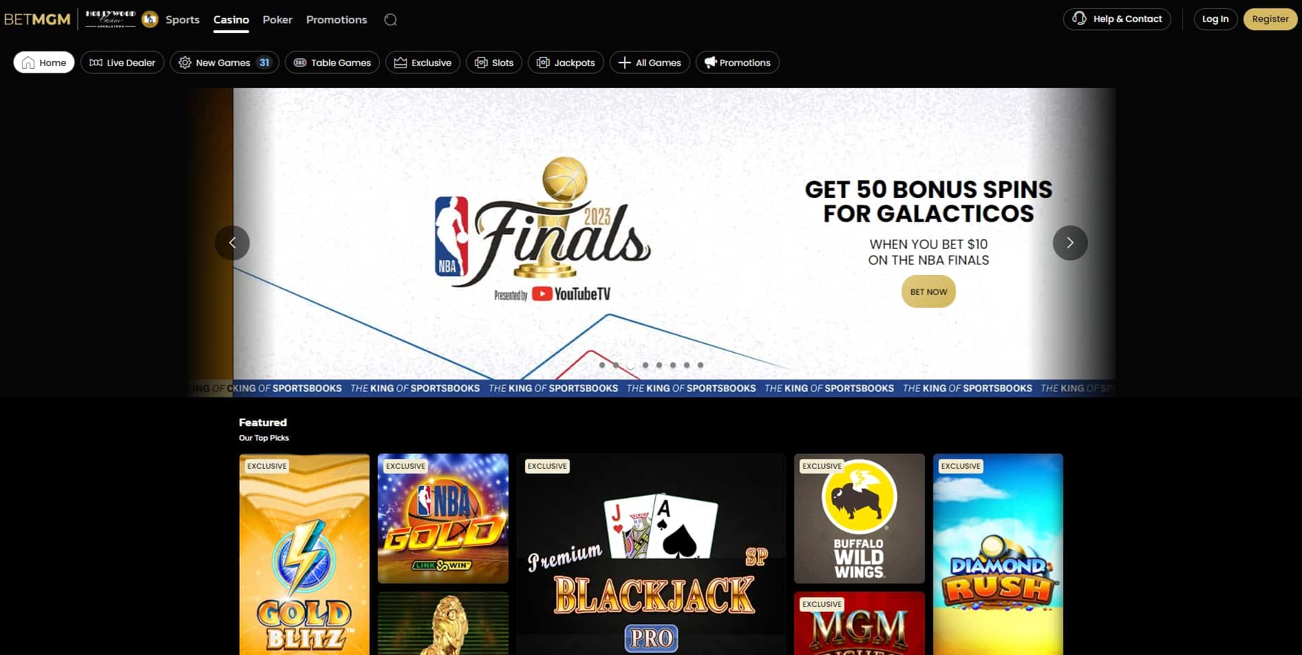betmgm PA homepage
