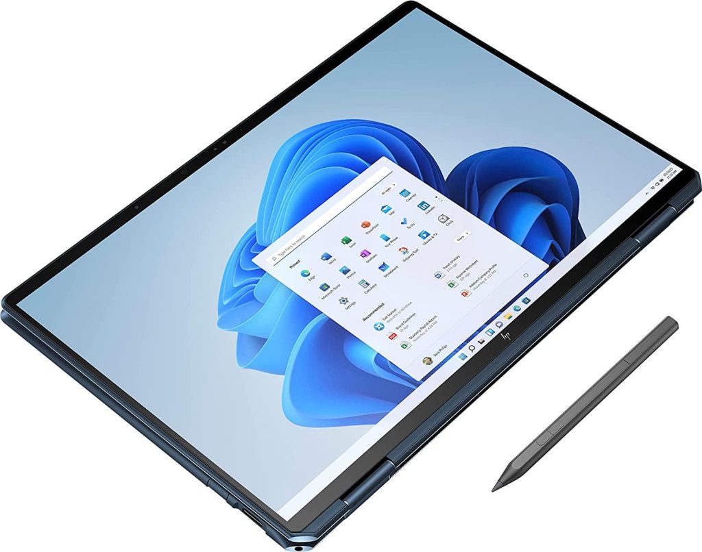 The HP Spectre x360 with an HP stylus pen 
