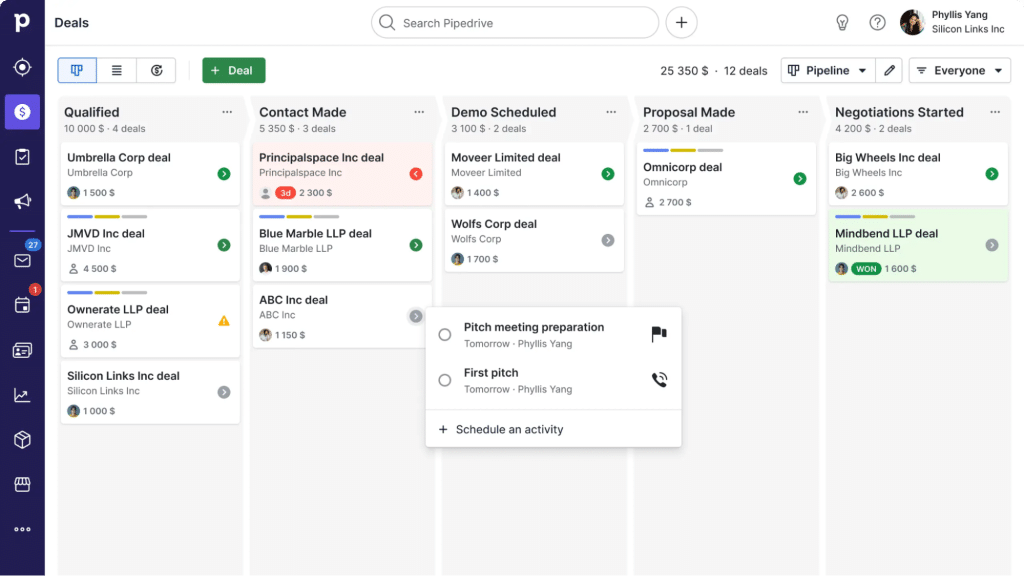 Pipedrive — Simple and Visual CRM for Sales Teams