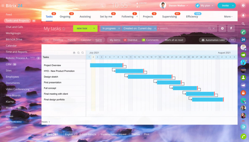 Bitrix24 — All-in-One Resource Management with Project Planning and Collaboration Tools