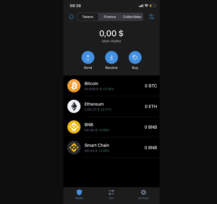 Trust Wallet is available as a mobile app and can accept a range of cryptos, including Bitcoin, Ethereum, and, of course, Binance’s native BNB token.