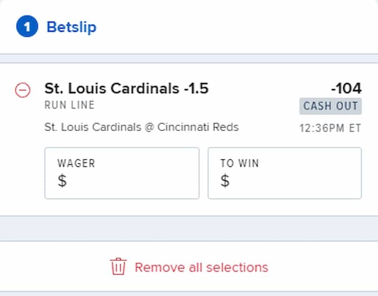FanDuel Bet Example