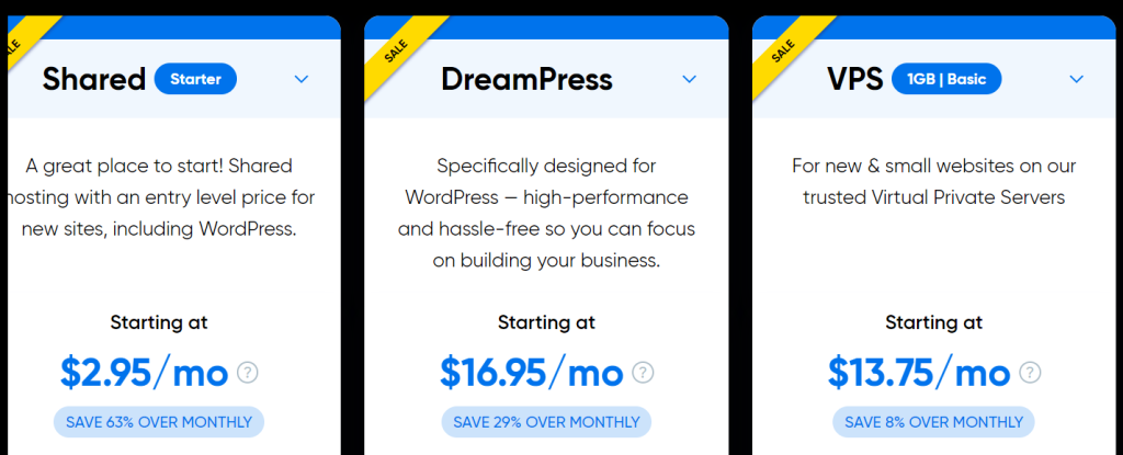 DreamHost pricing