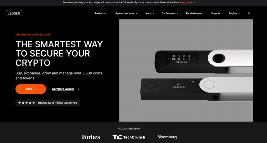 Ledger Live works with more than 5,500 coins and tokens, Bitcoin included.