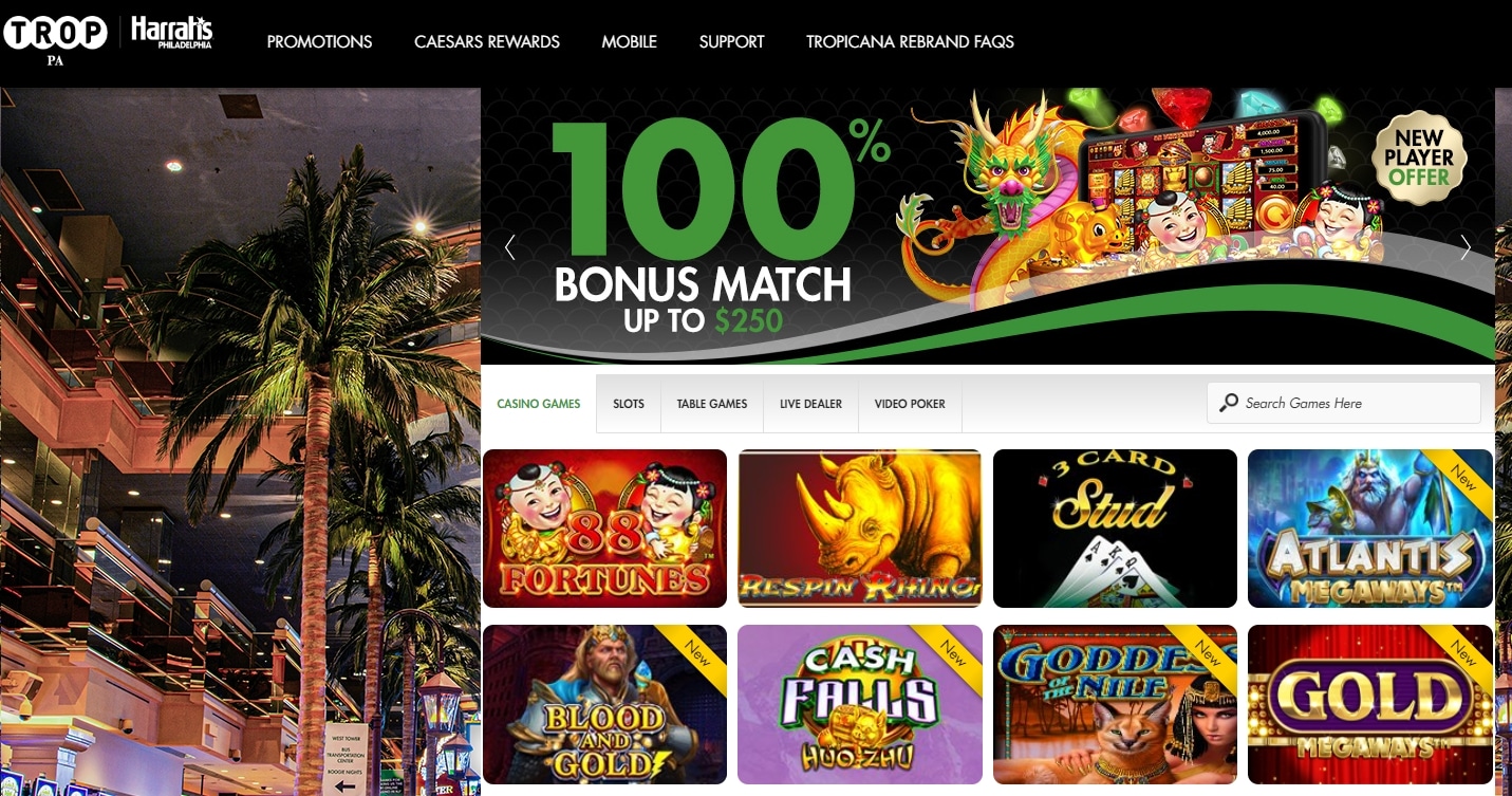 tropicana PA homepage