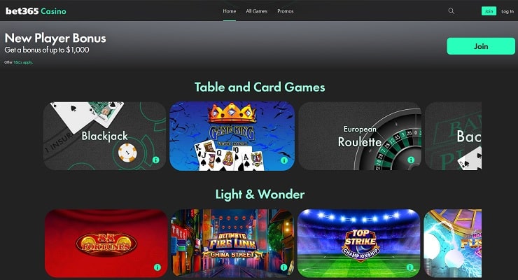 Bet365 Real Money Online Casino